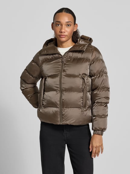 Superdry Regular Fit Steppjacke mit Kapuze und Eingrifftaschen Khaki 4