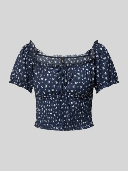ONLY Regular Fit Top mit Allover-Muster Modell 'HILLARY' Marine 2
