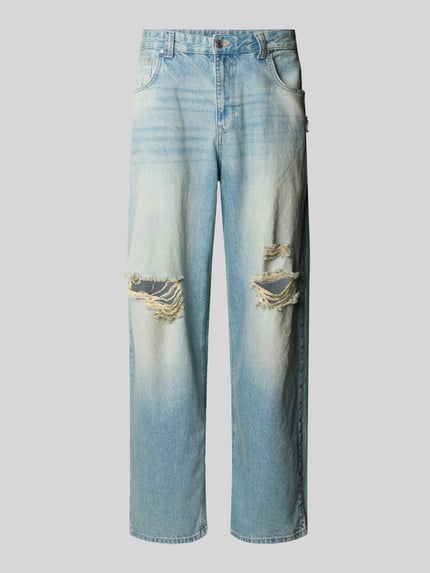 Super Baggy Fit Jeans aus reiner Baumwolle im Destroyed-Look Shop The Look MANNEQUINE