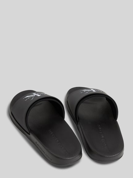 CK Calvin Klein Klapki basenowe z nadruk z logo Czarny 2