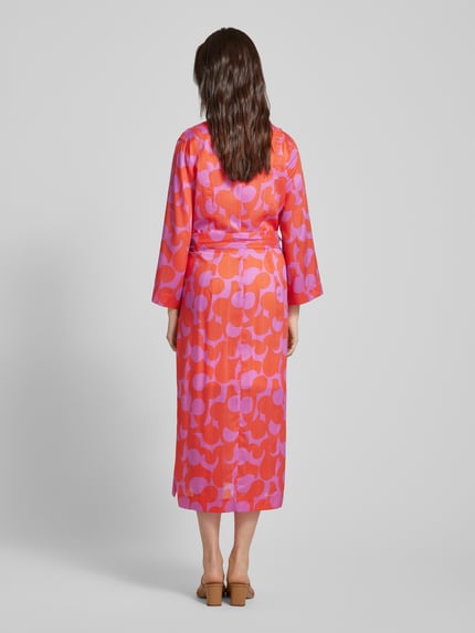 Lanius Midikleid mit Bindegürtel Pink 5