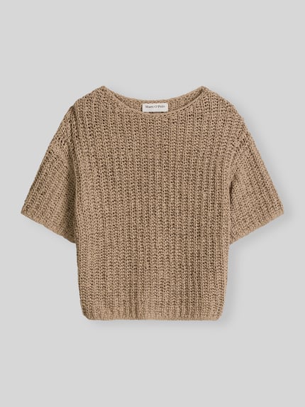 Marc O'Polo Relaxed Fit Pullover aus Baumwoll-Mix Sand 2