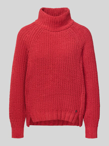 monari Gebreide pullover met ribboorden Rood - 2