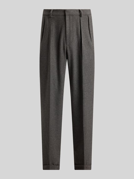 Polo Ralph Lauren Relaxed Fit Bundfaltenhose aus Wolle mit Bundfalte Hellgrau Melange 2