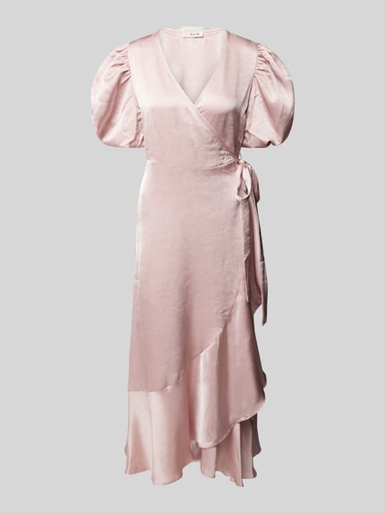 A-view Maxi-jurk met pofmouwen, model 'Sinda' Oudroze - 2