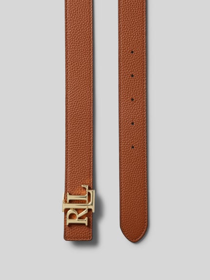 Lauren Ralph Lauren Leren riem met pinsluiting Donkerbruin - 2
