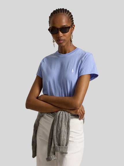 Polo Ralph Lauren regular fit T-shirt van puur katoen Lichtblauw - 4