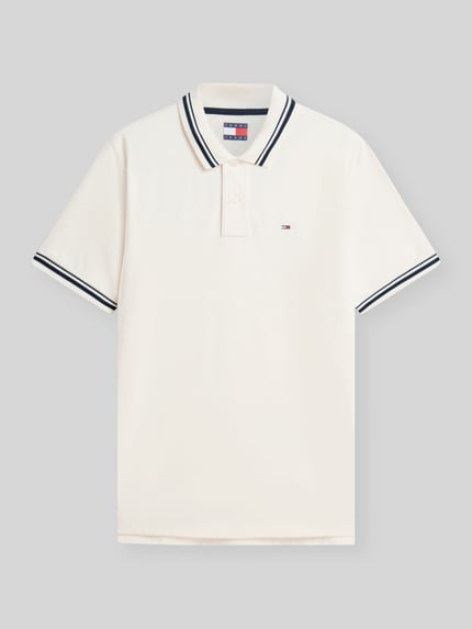 Tommy Jeans regular fit poloshirt van puur katoen Zand - 2