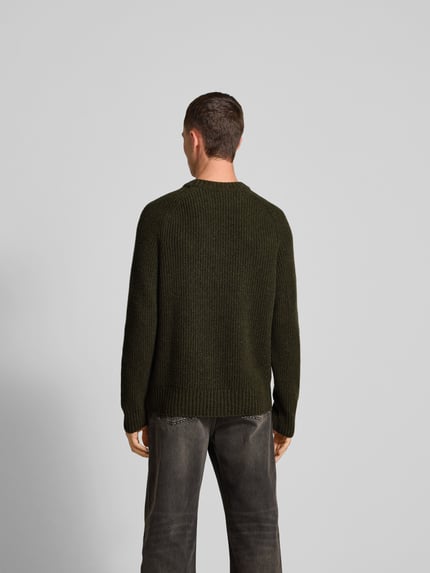 Closed Sweter wełniany o wyglądzie dzianiny Khaki 5