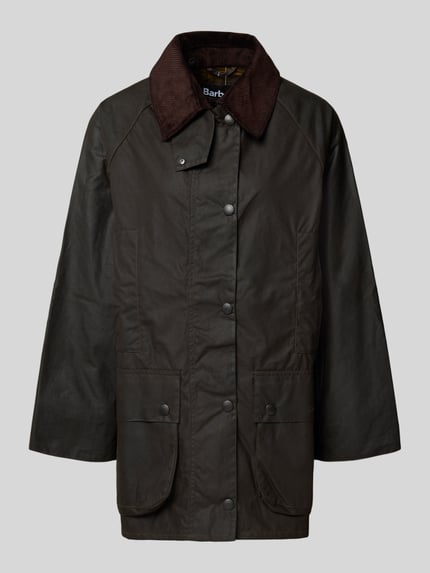 Barbour Oversized Wachsjacke aus reiner Baumwolle Modell 'BEAUFORT' Oliv 2