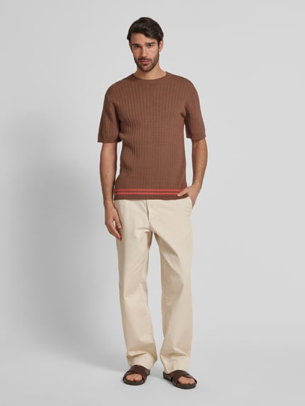 Scotch & Soda Strickshirt mit Rundhalsausschnitt Schoko 1