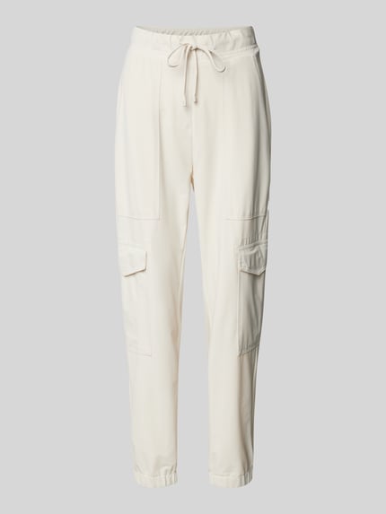 CAMBIO Tapered fit joggingbroek met verkort model, model 'KARO' Zand - 2