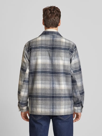 Tom Tailor Regular Fit Hemdjacke mit Woll-Anteil Hellgrau Melange 5