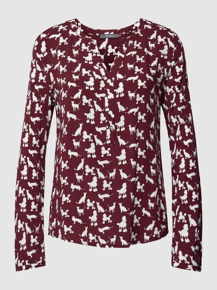 Montego Blusenshirt mit Allover-Muster Bordeaux 2