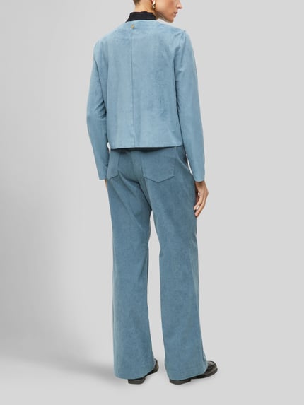 s.Oliver BLACK LABEL Regular Fit Cordhose mit weitem Bein Bleu 4