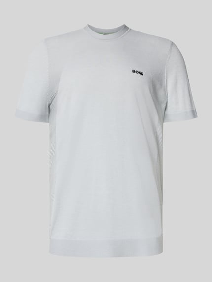 BOSS Green Regular Fit T-Shirt aus Baumwoll-Mix Modell 'MOMENTUM' Hellgrau 2