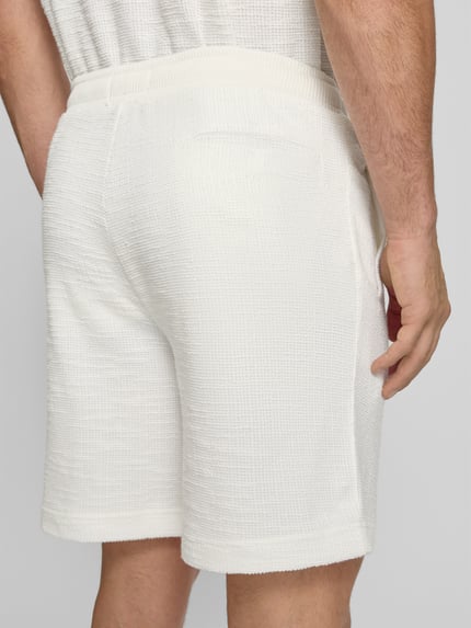 Marc O'Polo Relaxed Fit Sweatshorts aus Baumwoll-Mix Offwhite 3