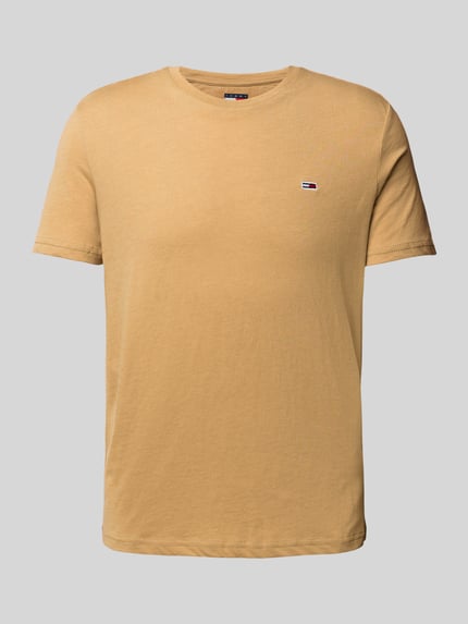 Tommy Jeans T-Shirt mit Label-Stitching Beige Melange 2