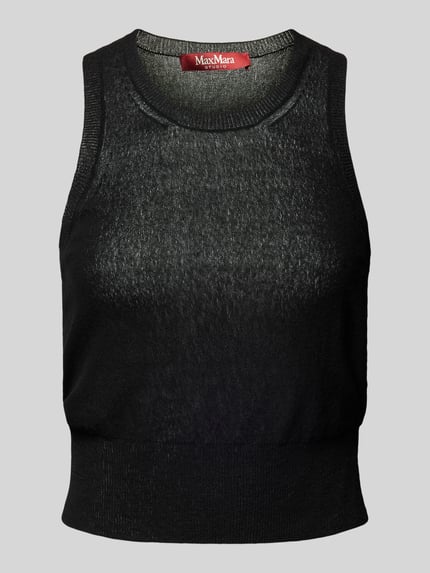 Max Mara Studio Pullunder mit Rundhalsausschnitt Modell 'ORVIETO' Black 2