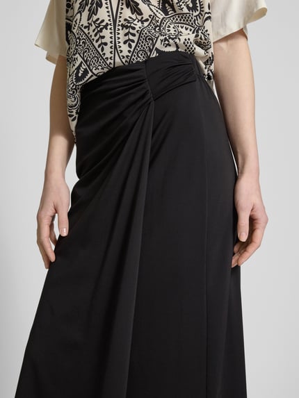 Weekend Max Mara Midirok met plooien opzij, model 'MEMO' Zwart - 3