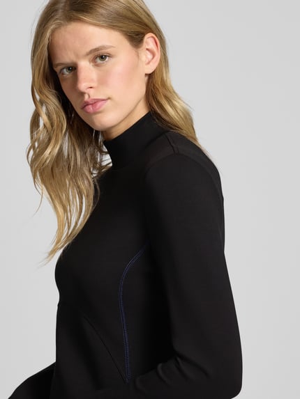 Calvin Klein Jeans Sukienka mini ze stójką Czarny 3