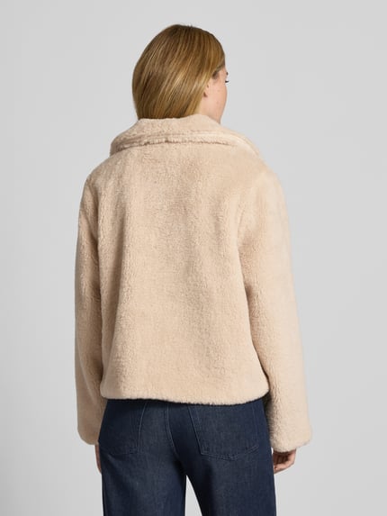 Mazine Regular fit jack van imitatiebont met platte kraag Beige - 5