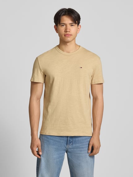Tommy Jeans Regular Fit T-Shirt aus reiner Baumwolle Beige 4