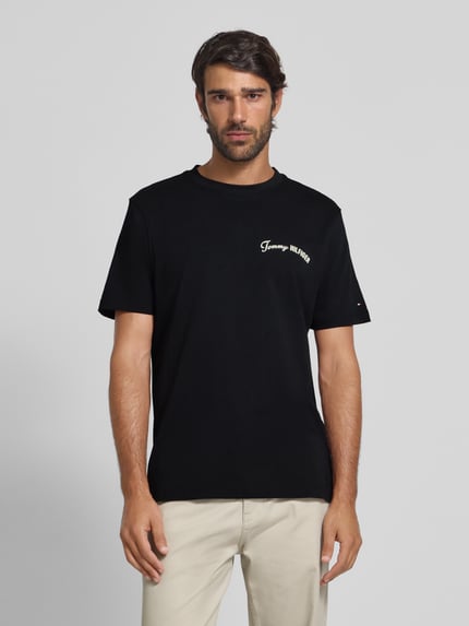 Tommy Hilfiger Regular Fit T-Shirt aus reiner Baumwolle Black 4