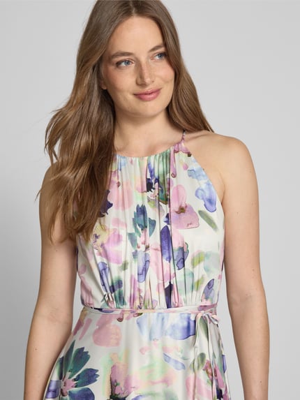 Jake*s Cocktail Abendkleid mit Bindegürtel Ecru 3