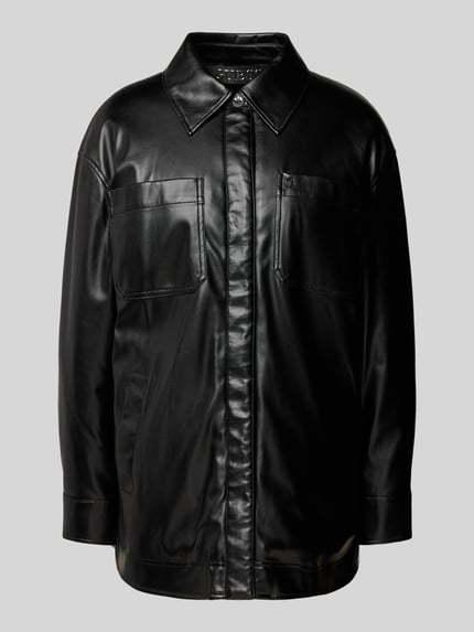 GUESS Hemdbluse in Leder-Optik Modell 'MAREVA' Black 2