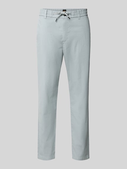 BOSS Orange tapered fit chino van katoenmix model 'GABARDINE' IJsblauw - 2