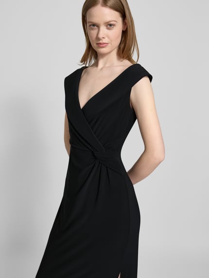 Lauren Ralph Lauren Abendkleid mit V-Ausschnitt Modell 'LEONIDAS' Black 3