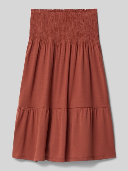Produktfoto, Ausgestellter Midi-Rock aus Lyocell-Mix von s.Oliver RED LABEL, effen kleuren, uitlopend model, midilengte, elastische band, stretch, materiaalverwerking lyocellmix