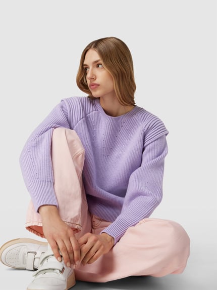 Iro Sweter w dzianinowym wyglądzie Lawendowy 3