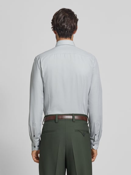 OLYMP No. Six Super Slim fit zakelijk overhemd van katoenmix Zilver - 5