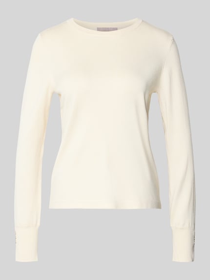 Christian Berg Woman Selection Strickpullover mit Rundhalsausschnitt Ecru 2