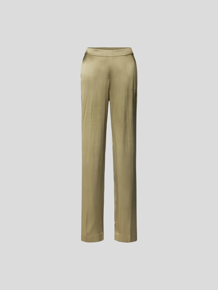 Joseph Stoffen broek in glanslook Olijfgroen - 2