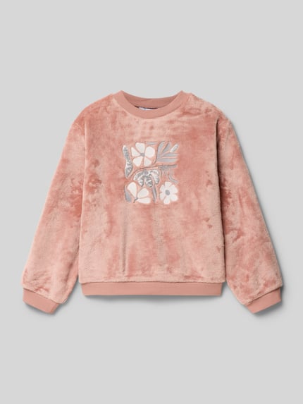 Mayoral Sweatshirt mit Pailletten Hellrosa 1
