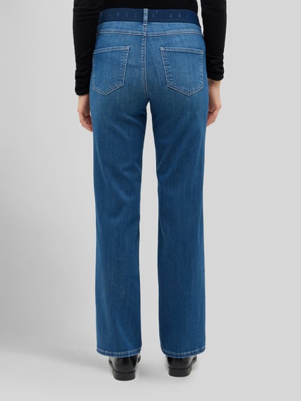 ANGELS High waist straight fit jeans met logo in band Lichtblauw - 5