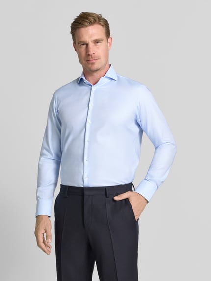 Christian Berg Men Regular Fit Business-Hemd mit Haifischkragen Bleu 4