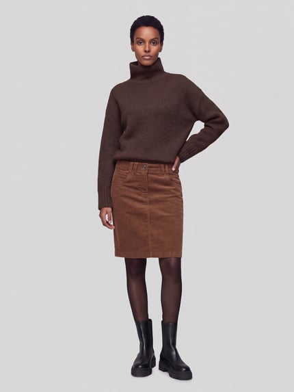 Tom Tailor Mini-Rock mit Gehschlitz hinten Camel 1