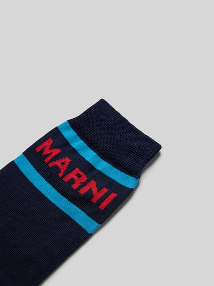 Marni Sokken met labelprint Marineblauw - 2