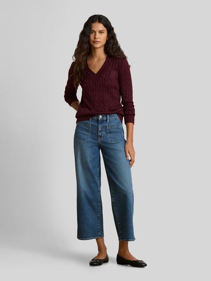 Lauren Ralph Lauren Regular Fit Pullover aus Baumwoll-Mix Bordeaux 1
