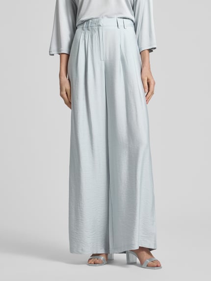 GUIDO MARIA KRETSCHMER WOMAN Wide fit stoffen broek Model 'FINJA' Lichtblauw - 4