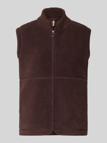 Soyaconcept kamizelka o kroju regular fit ze stójką model 'SC-ONYX 3' Ciemnobrązowy 2