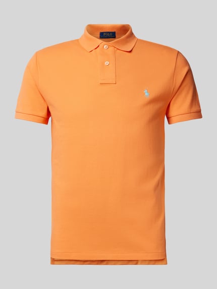 Polo Ralph Lauren Slim Fit Poloshirt mit Label-Stitching Orange 2
