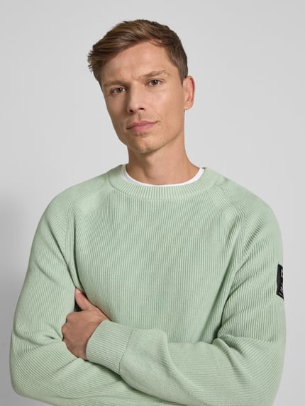 Tom Tailor Denim Regular Fit Strickpullover aus reiner Baumwolle Mint 3