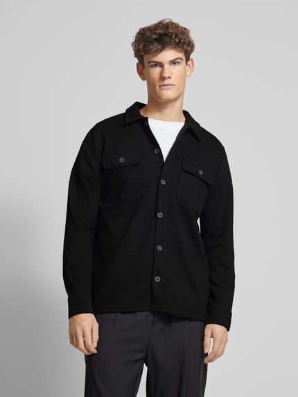 ONLY & SONS Vrijetijdsoverhemd met Knoopsluiting Model 'NEWKODYL' Zwart - 4