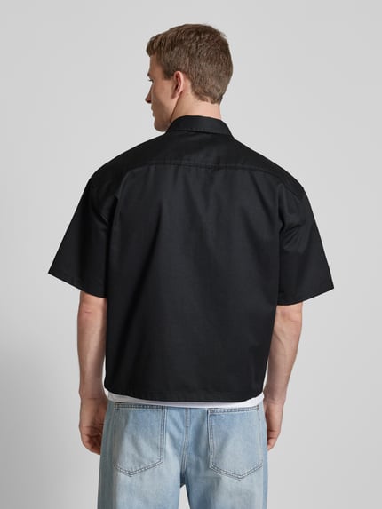 REVIEW Relaxed fit Vrijetijdsoverhemd met Borstzak Zwart - 5