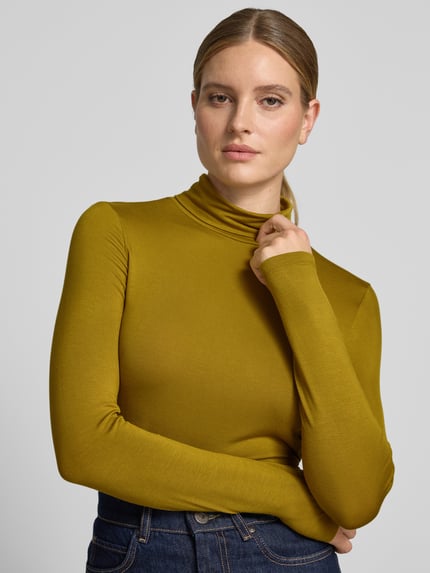 Christian Berg Woman Shirt met lange mouwen met col Mosterdgeel - 3